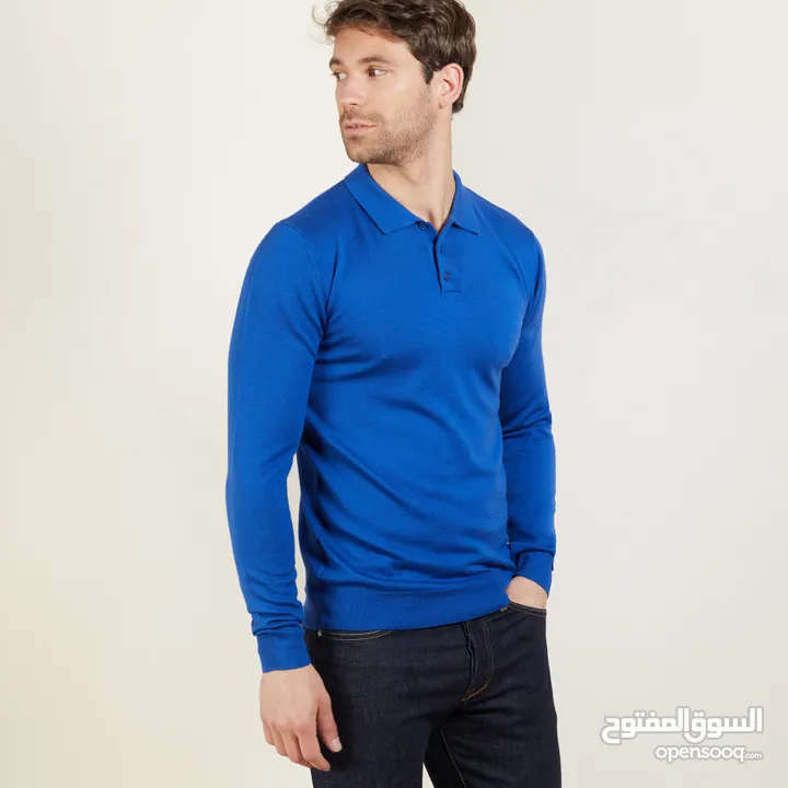 tricot polo simple homme