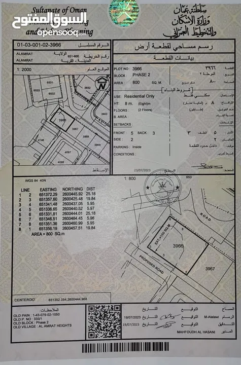 ارض موقعها مميز قريب من جامع الشكور