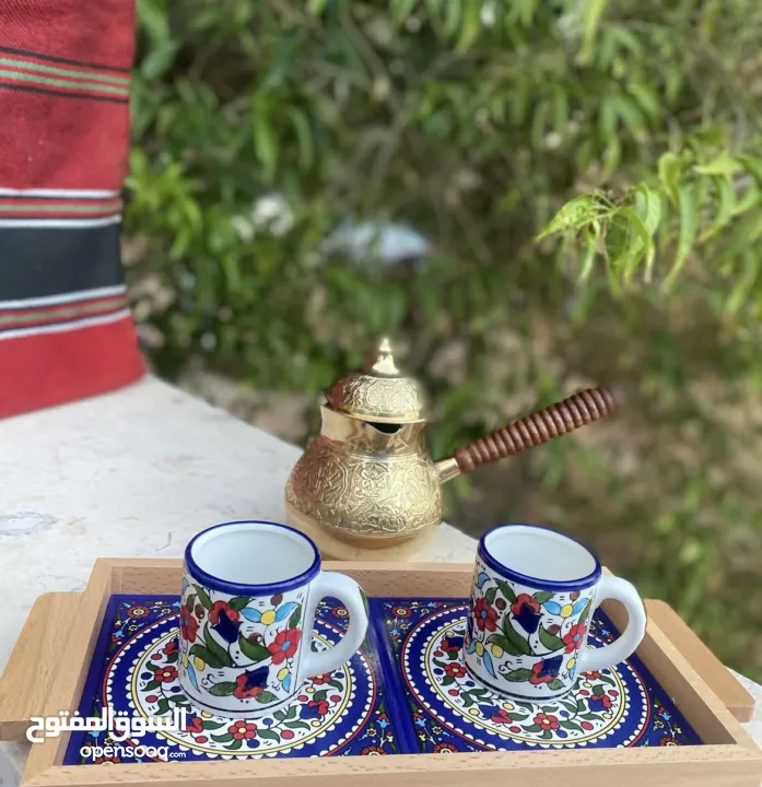 خزفيات اطقم صواني اكواب