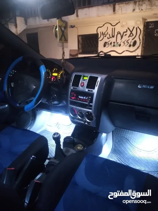 سياره هونداي لون ازرق سماوي للبيع موديل 2007