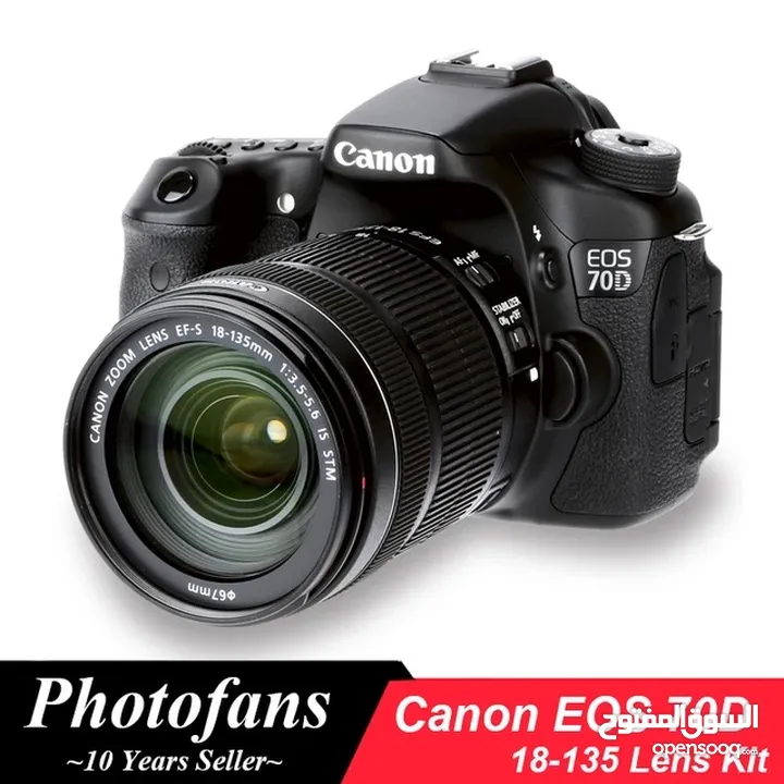 كاميرا كانون بحالة ممتازة  Canon Eos 70d