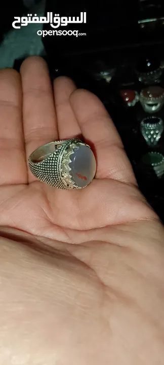 خواتم فضة مرصعة بأحجار كريمه اصليه