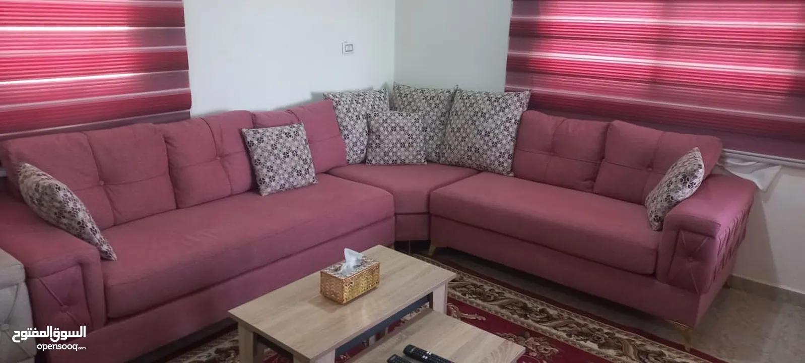 طقم كنب كورنر مع صوفا بيد
