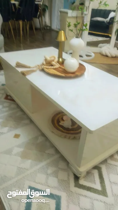 طاولة وسط تركي وجه زجاج ماربل
