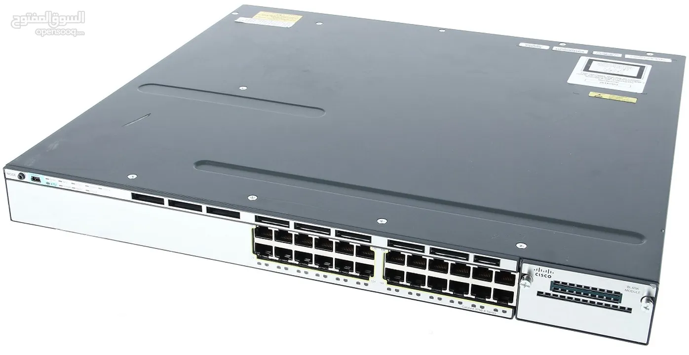 سويتش سيسكو  Cisco Switch WS-c3750x 24Port + 1G SFP Module