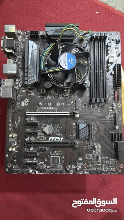 msi z370 a pro motherboard with i3 8100 processor