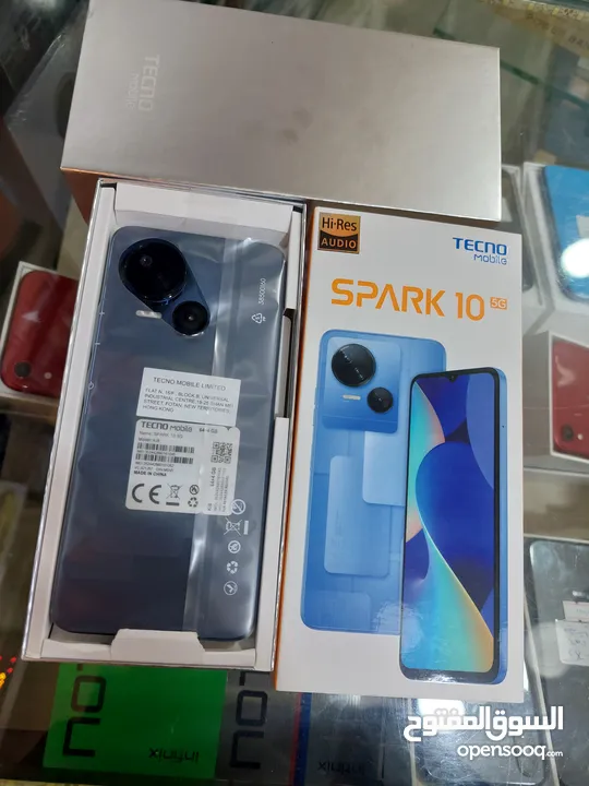 مستعمل ايام Spark 10 5G رام 8 جيجا 64 أغراضة والكرتونه الأصلية متوفر توصيل