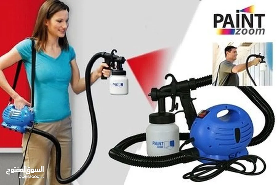 كمبريسر جهاز مضخه دهان paint zoom قوه 650 واط لرش جميع انواع الدهان مضخة رشاش