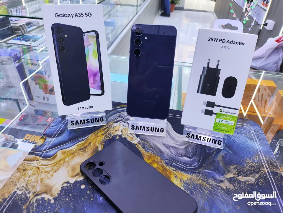 جهاز وكالة علفحص SAMSUNG A35 جيجا 256 رام 16 معه بكج هدية معه كرتونه