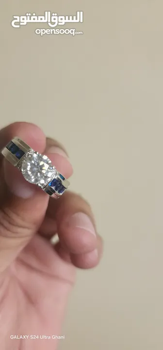 mosanite diamond s925 ring original with certificate