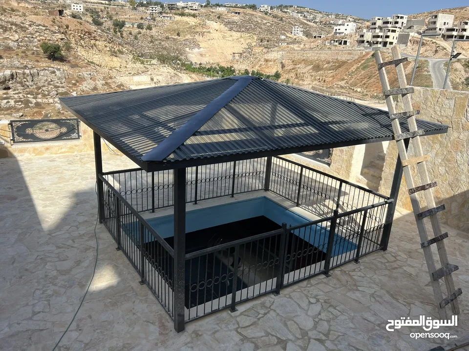 حديد دربزينات بوابات حمايات درج معادن ابواب لحام