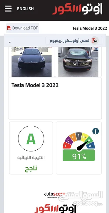 تسلا موديل 3 (Tesla performance) 2022 فحص كامل