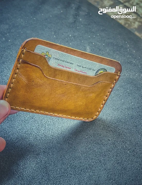 Mini card holder pure Leather