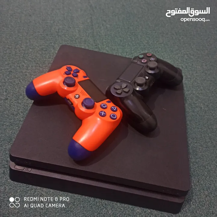 PS4 slim  كرتت جديد  1 تيرا المرغوب قابل للتهكير   اقراء الوصف