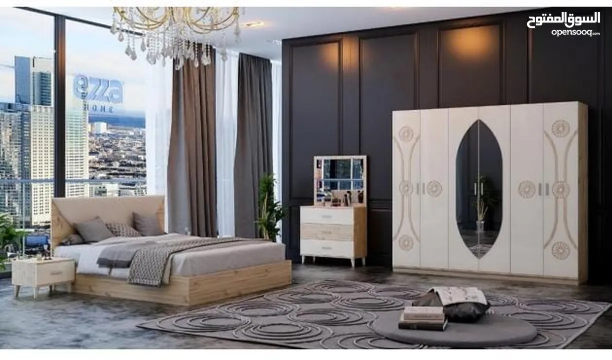 غرفة نوم تركية المنشأ مكونة من 5 قطع