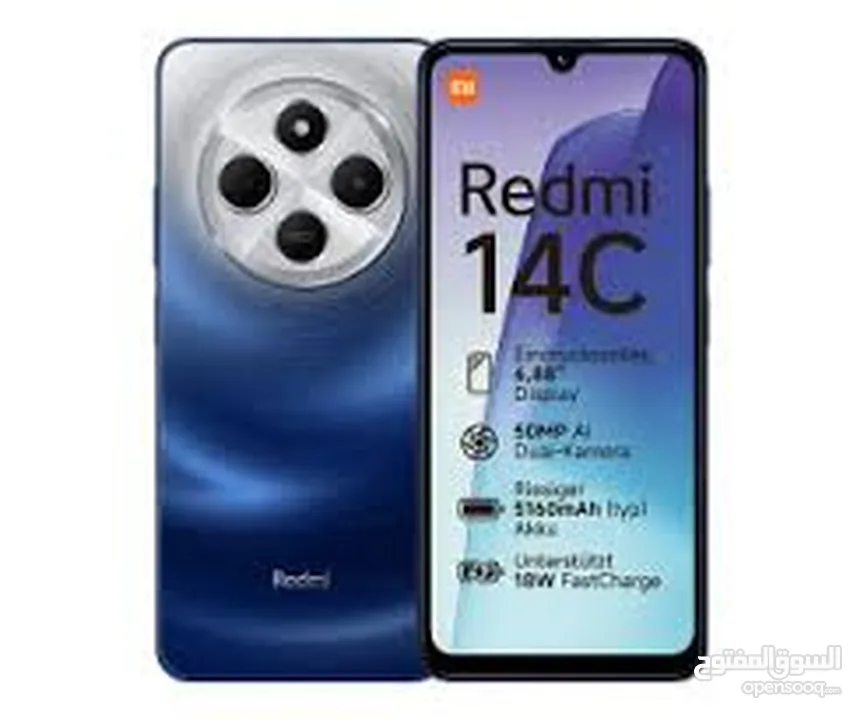 XIAOMI REDMI 14C ( 256GB) / RAM 8 NEW /// شاومي 14 سي ذاكرة 256 الرام 8 الجديد