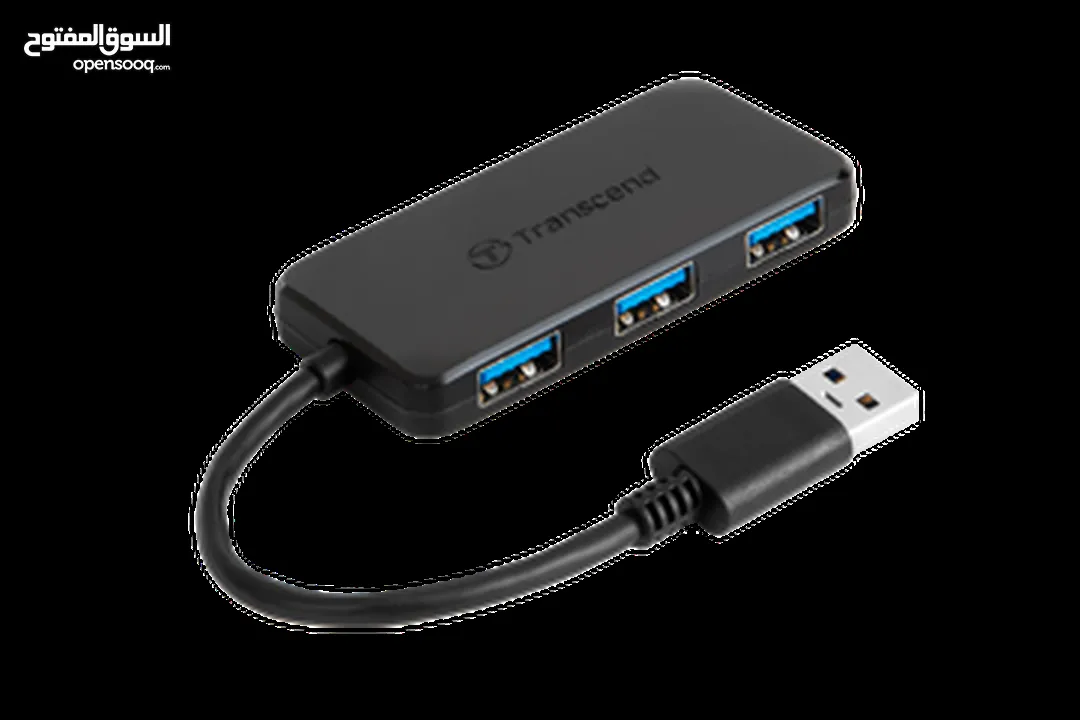 موزع  USB HUB عالي السرعة 3.1 و 4 مداخل Transcend HUB 2 Type-A 4 Port USB HUB SuperSpeed 3.0