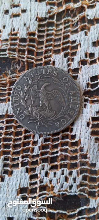 نصف دولار أمريكي فضه انتيك نادر تاريخ 1796