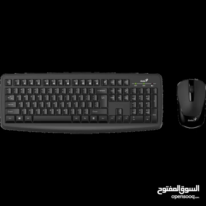 ماوس + كيبورد وايرليس لاسلكي مكتبي معرب من شركة جينيوس GENIUS SMART KM-8100 WIRELESS DESKTOP KIT