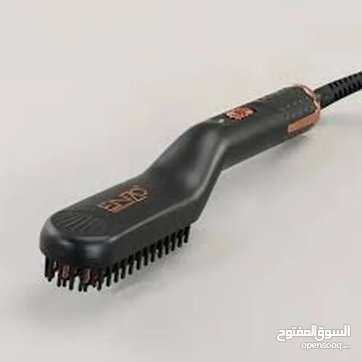 مشط اللحيه الحراري فرشاه شعر الراس و اللحية فرشاة مشك حراري تمليس لحية مع زيت مقوي الشعر