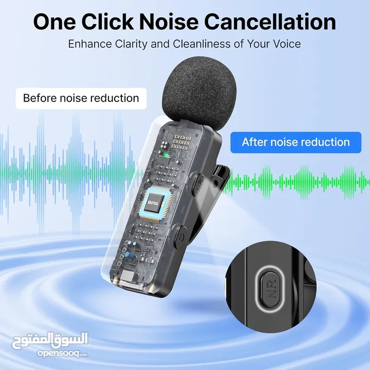 مايك تسجيل من براند بويا الأصلي لهواتف الايفون Boya BY-V1 For IOS Iphone Mic