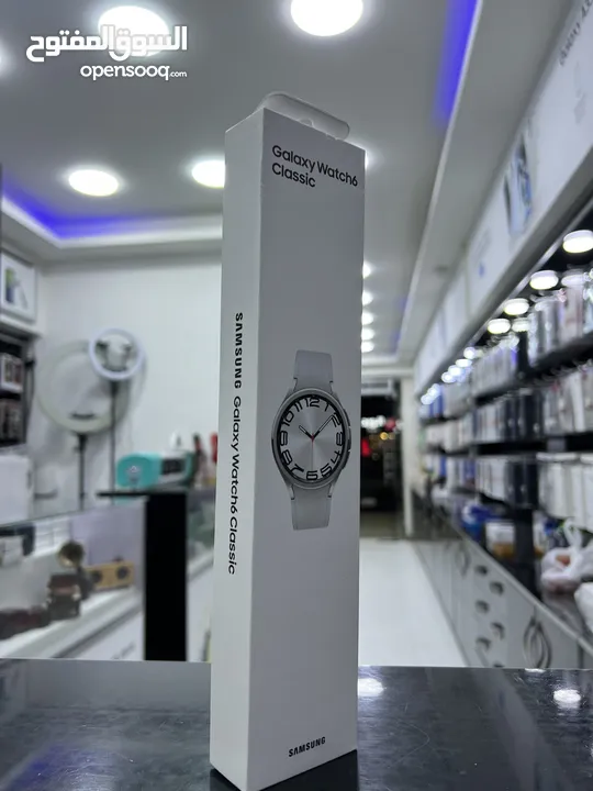 Samsung Watch 6 Classic 47mm Silver  سامسونج واتش 6 كلاسيك 47مم لون سلفر  جديدة متوفرة الام (^_^)