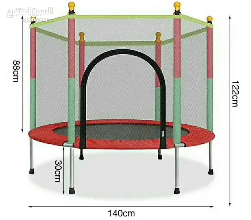 عرض خاص على نطاطة الاطفال الدائرية قطر داخلي 1.40 متر حاجز (شبك) ارتفاع 1.22 متر بسعر التكلفة