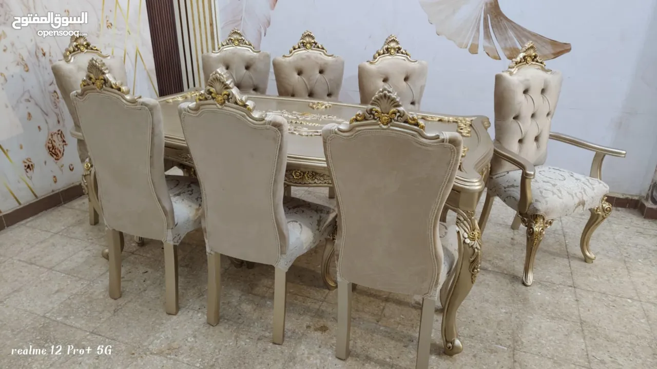 سفره تحفه منك يا ( مفروشات بشار انتيك الرسمية) سفره مصرري خشب زااان كاااامل ح