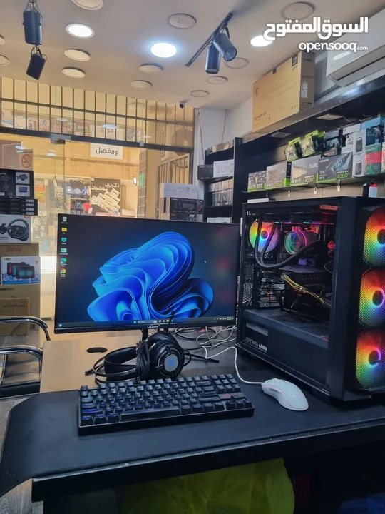 جهاز Gaming ب Core i9 9900K  RTX 2060 مع شاشة 24 انش 165hz واكسسوارات