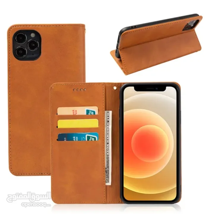 iPhone Pure Leather Case Shockproof Wallet Book Cover for all iPhones X XR 11 12 13 14 15 Pro Max