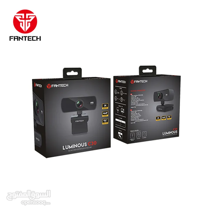 Fantech Luminous C30 2K Webcam كاميرا فانتيك لومينوس جديدة