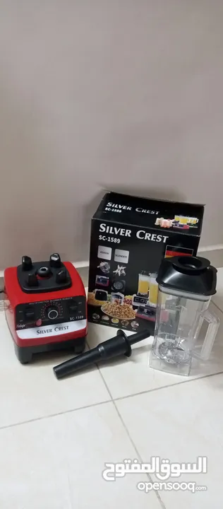 الخلاط الصناعي 2 لتر 15 سرعه 6 شفرات ضد الكسر خلاط Silver Crest خفاق MIXER صناعي يطحن زجاج