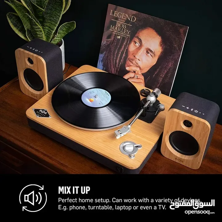 STIR IT UP Premium Wireless Turntable مشغل إسطوانات من شركة هاوس وف مارلي