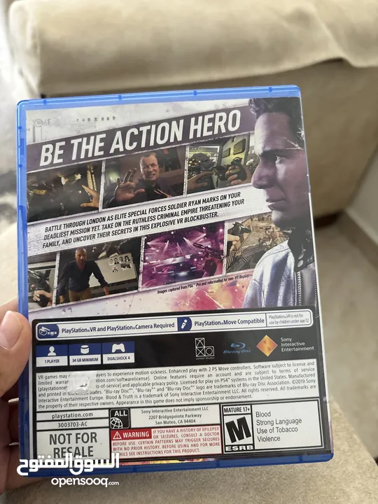 لعبة  blood and truth للبيع لجهاز الكونسل PlayStation 4 ps4 وابضا تنفع لجهاز  ps5  PlayStation  5