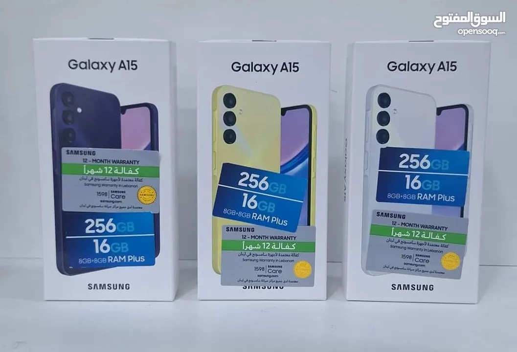 مشغل فقط Samsung A15 رام 16 جيجا 256 أغراضة الأصلية متوفر توصيل