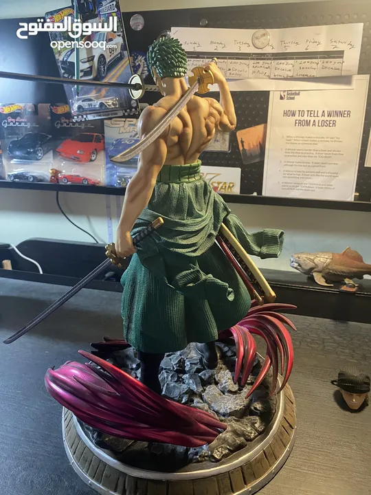 Zoro from one piece anime action statue, 40cm tall