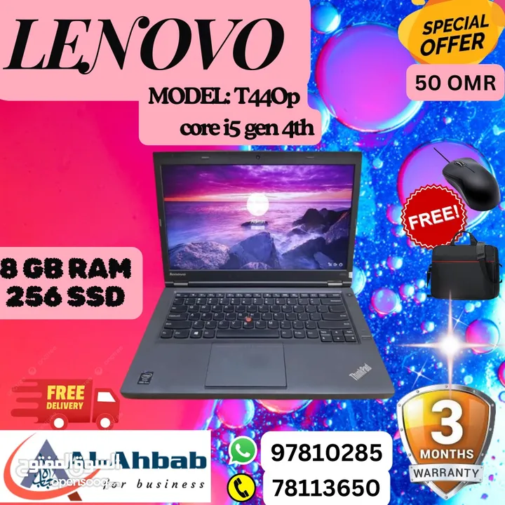 LENOVO LAPTOPS with 3months warranty free-MOUSE & BAG with free HOME DELIVERY