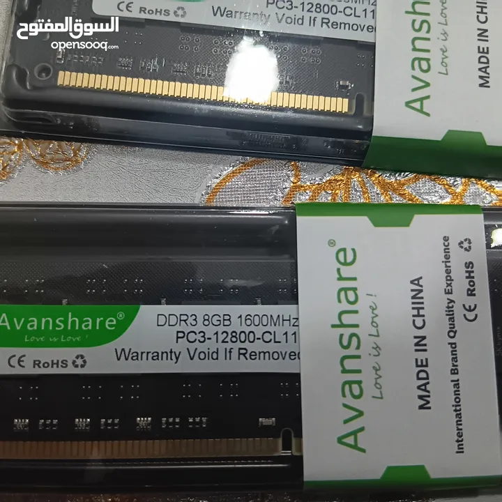 16 جيجابايت رام شحن جميع انحاء السلطنة 16GB kit (2x8) RAM DDR3 1600Mhz جودة عالية وخامات ممتازة !