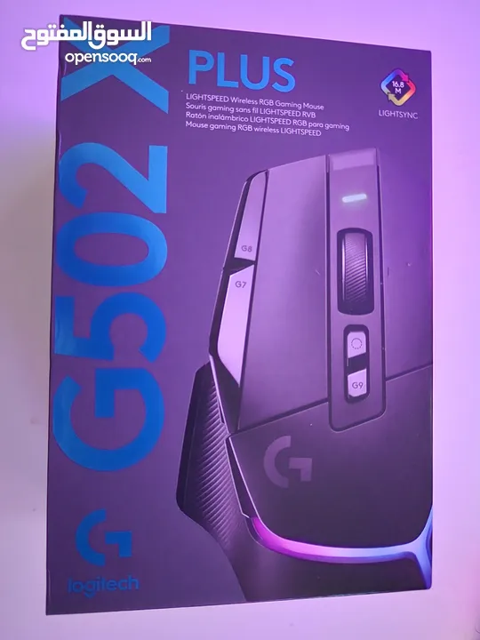 ماوس إحترافي Logitech G502 X PLUS LIGHTSPEED Wireless أسود - جديد