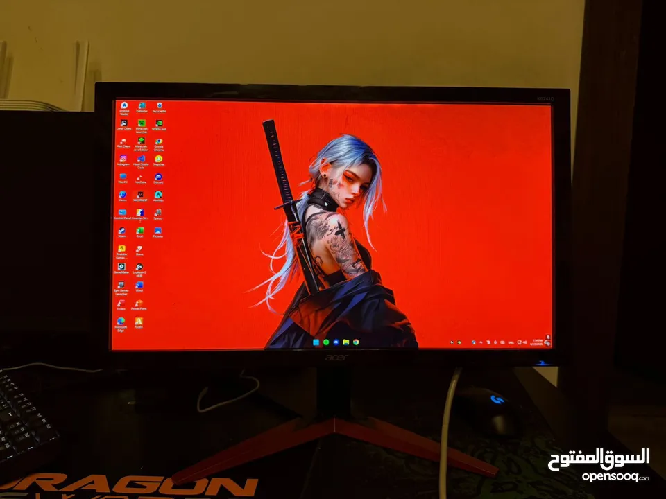 شاشة العاب acer 24inch 1ms/165hz