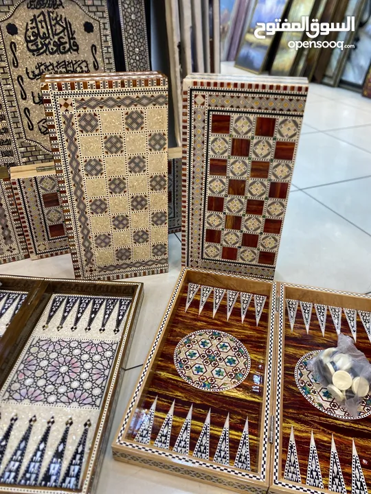 طاولة زهر صدف خشب زان