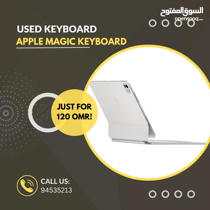 كيبورد ماجيك كيبورد من شركة آبل (أصلي) - لون أبيض Apple Magic Keyboard (Original) - White