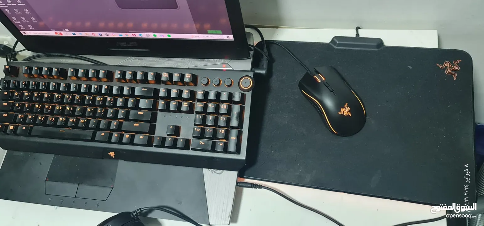 Keyboard Razer Blackwidow Elite + Mouse Mamba Elite + Mousemat Firefly