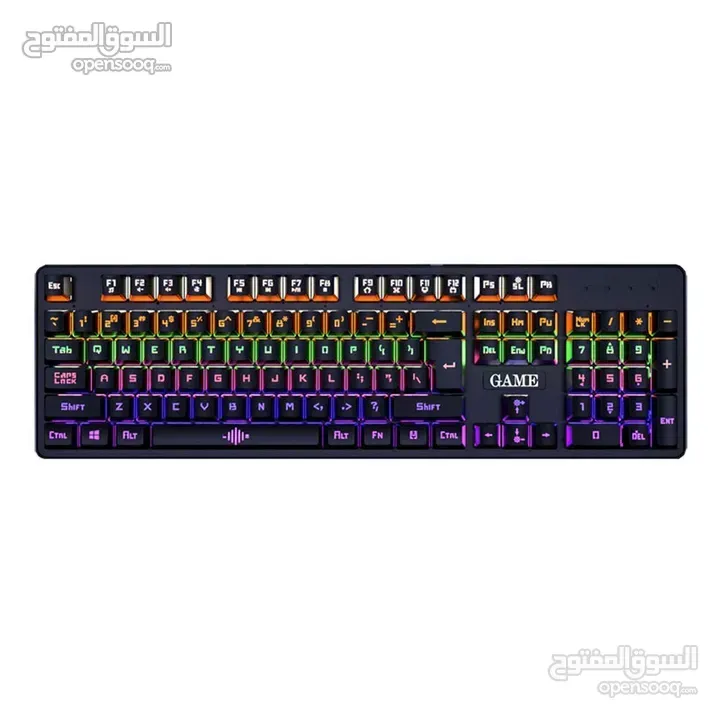 كيبورد سلكي ميكانيكي K-30 USB WIRED KEYBOARD BLUE SWITCH