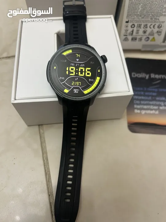 ساعة اميزفيت بلانس بحالة الوكالة (بالكرتونة) معها كامل اغراضها Amazfit Balance