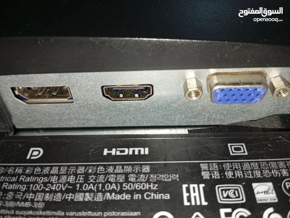 شاشة كمبيوتر نوع HP 24 انش full hd بحال الجديد للبيع