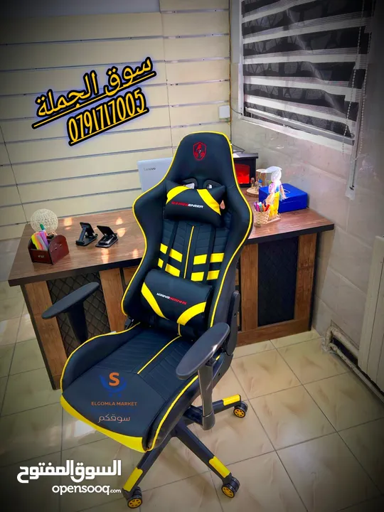 كرسي جيمنج ريكارو مع وسائد طبية كرسي Gaming مستورد بسعر الجملة كرسي 3 ماكينات فل مواصفات كرسي ريكارو