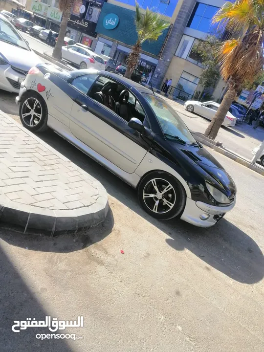 سيارة بيجو كشف 206cc موديل 2006 للبيع