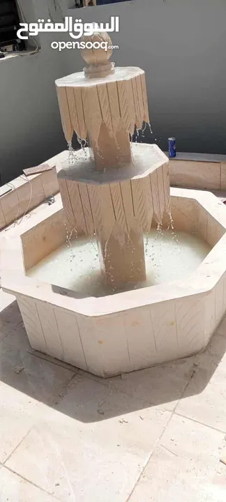 نوافير وشلالات وباربيكو وجميع انواع ديكورات الحجر الطبيعي  العنوان الزرقاء الجديده