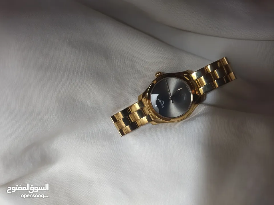 ساعة Tissot T-Wave نسائية أصلية ذهبي حجم S (30 ملم) Quartz مستعملة – نابلس